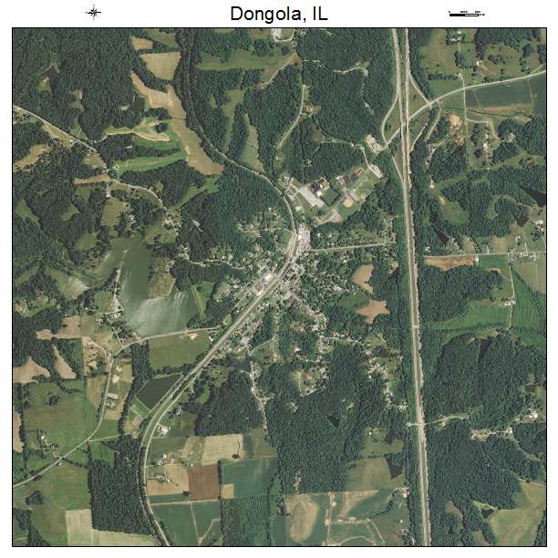 Dongola, IL air photo map