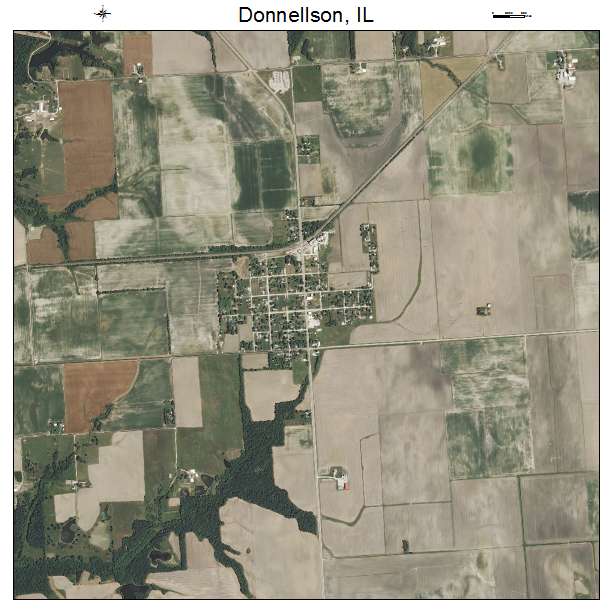 Donnellson, IL air photo map