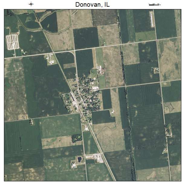 Donovan, IL air photo map