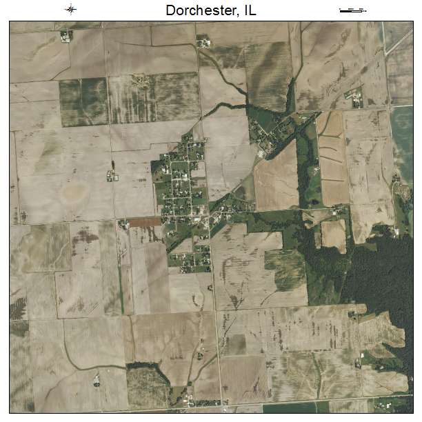 Dorchester, IL air photo map