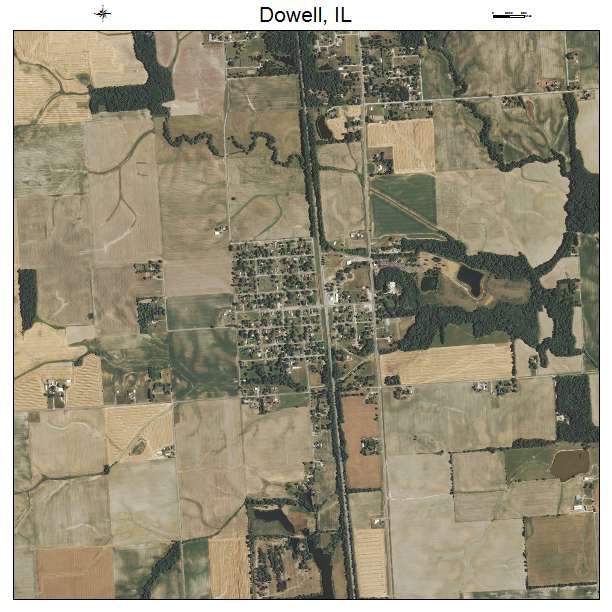 Dowell, IL air photo map