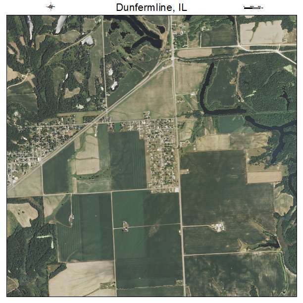 Dunfermline, IL air photo map