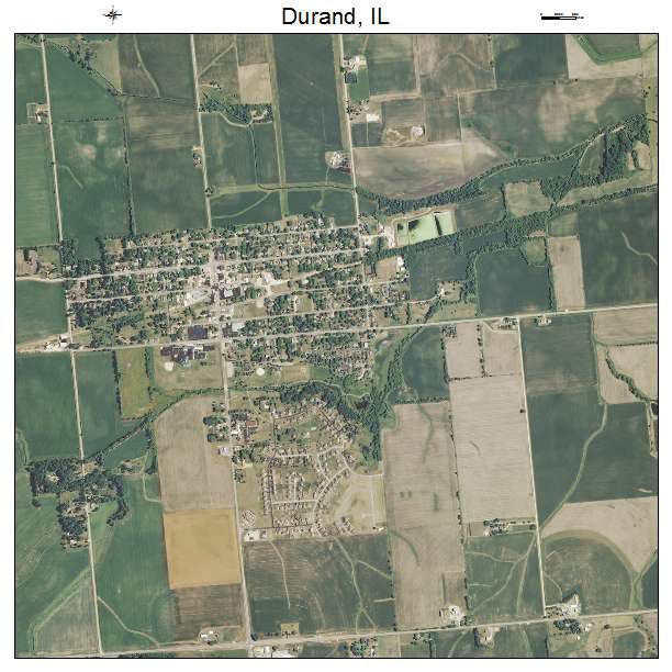 Durand, IL air photo map