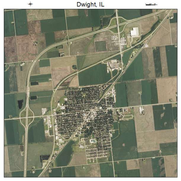Dwight, IL air photo map