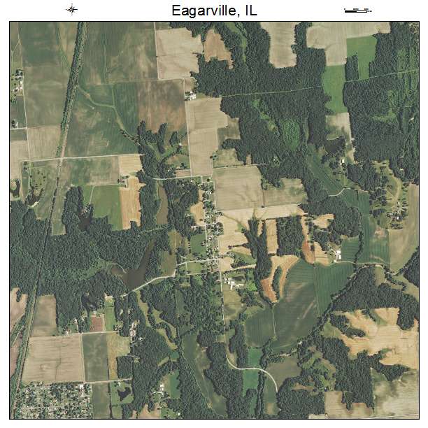 Eagarville, IL air photo map