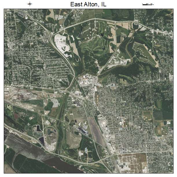 East Alton, IL air photo map