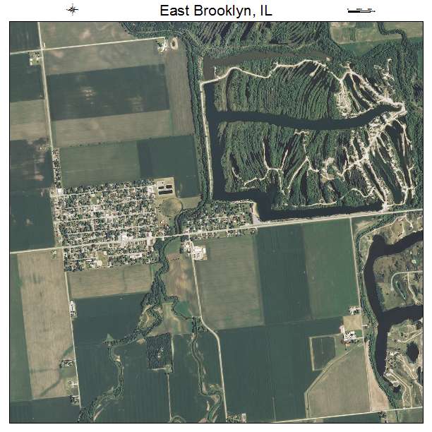 East Brooklyn, IL air photo map
