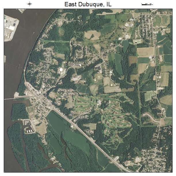 East Dubuque, IL air photo map
