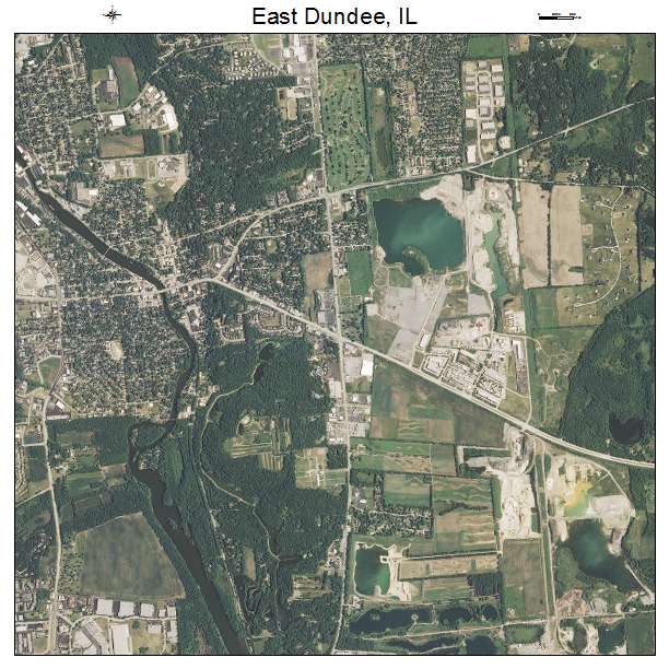 East Dundee, IL air photo map