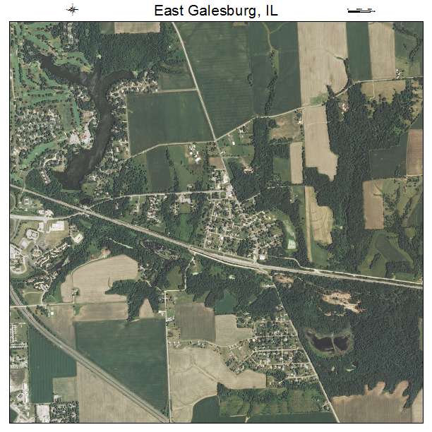 East Galesburg, IL air photo map