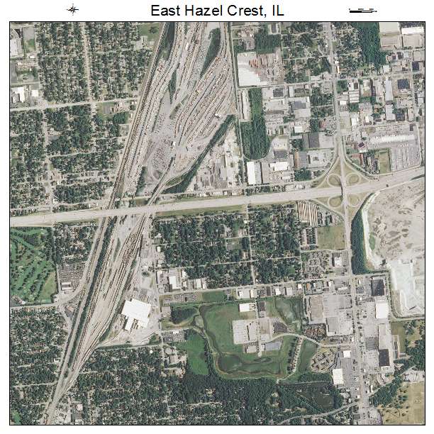 East Hazel Crest, IL air photo map