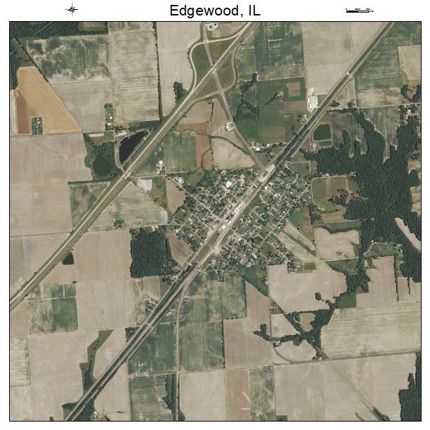 Edgewood, IL air photo map