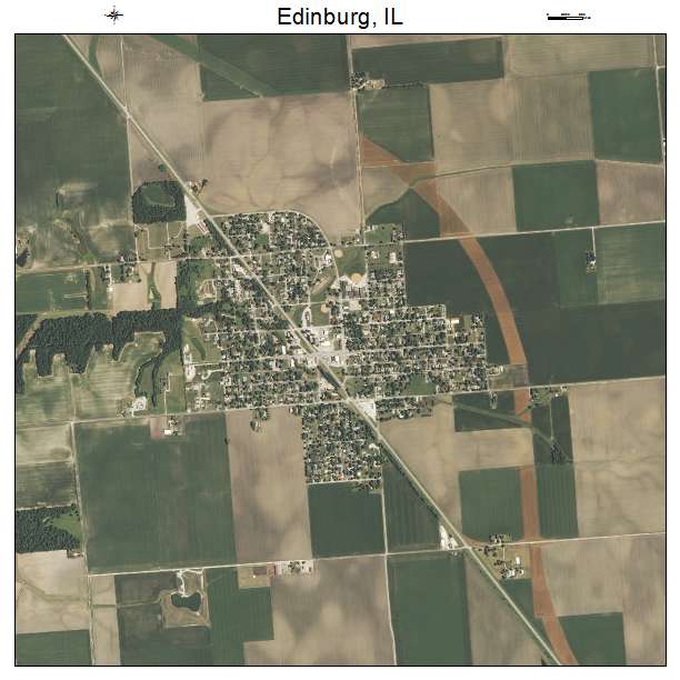 Edinburg, IL air photo map