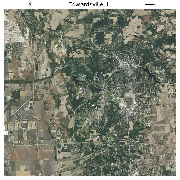 Edwardsville, IL air photo map