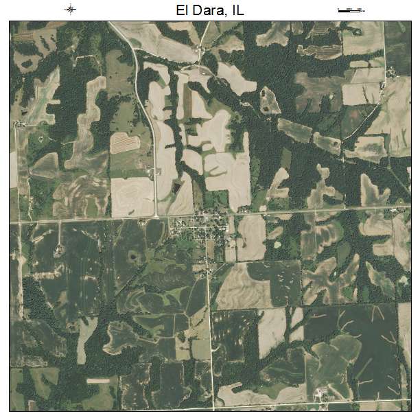 El Dara, IL air photo map