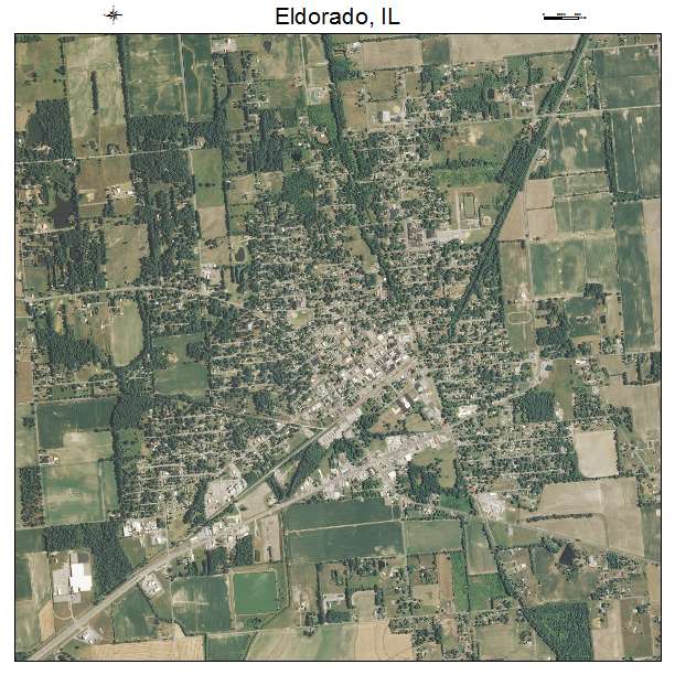 Eldorado, IL air photo map