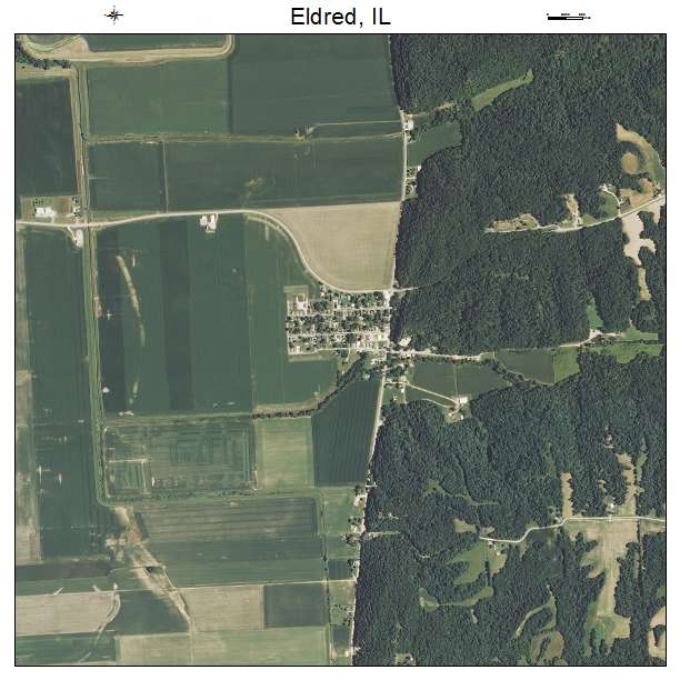 Eldred, IL air photo map