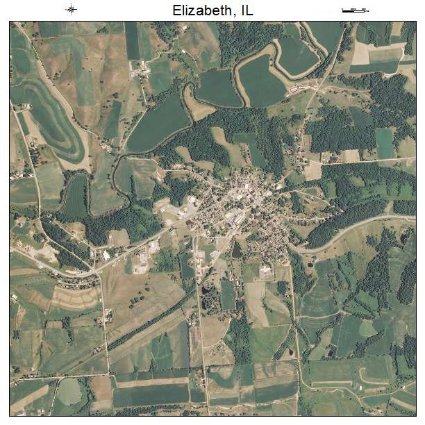 Elizabeth, IL air photo map