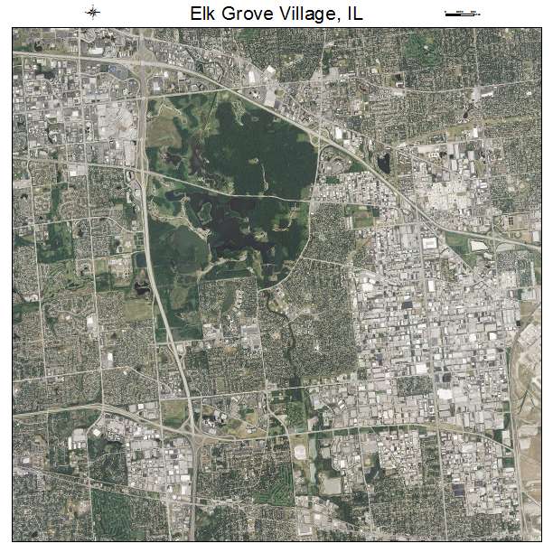 Elk Grove Village, IL air photo map