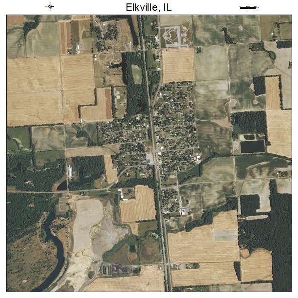 Elkville, IL air photo map