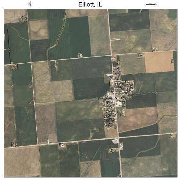 Elliott, IL air photo map