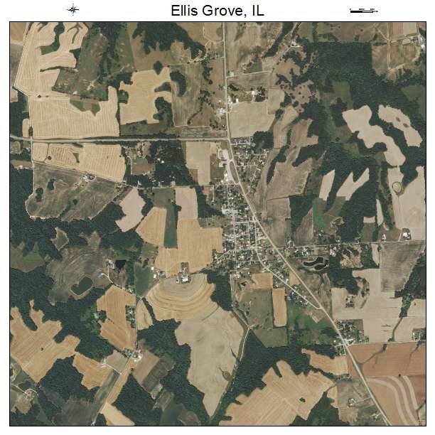 Ellis Grove, IL air photo map