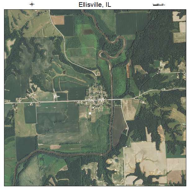 Ellisville, IL air photo map