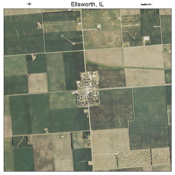 Ellsworth, IL air photo map
