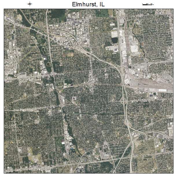 Elmhurst, IL air photo map