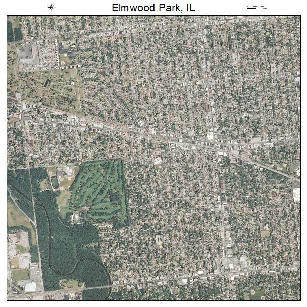 Elmwood Park, IL air photo map