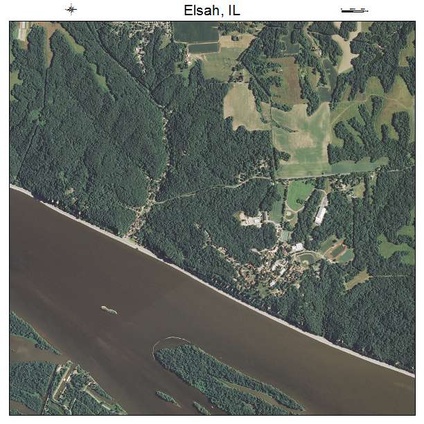 Elsah, IL air photo map