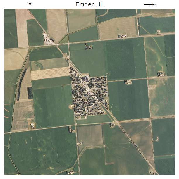 Emden, IL air photo map