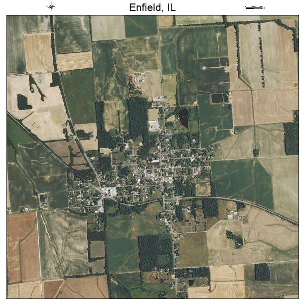 Enfield, IL air photo map
