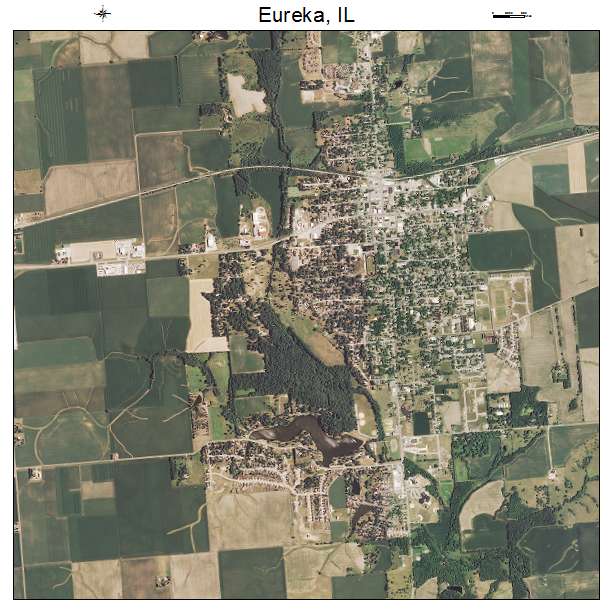 Eureka, IL air photo map