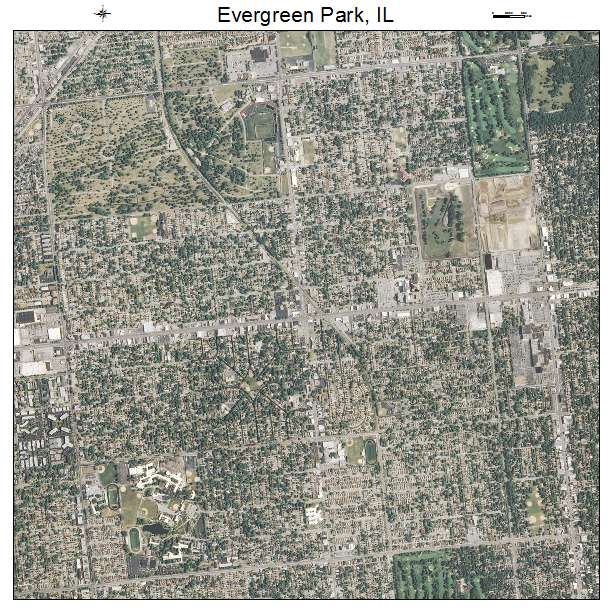 Evergreen Park, IL air photo map