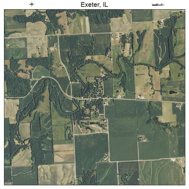 Exeter, IL air photo map