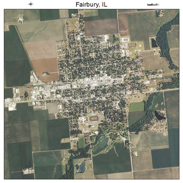 Fairbury, IL air photo map