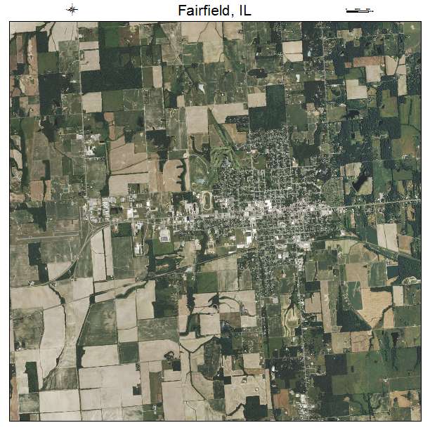 Fairfield, IL air photo map