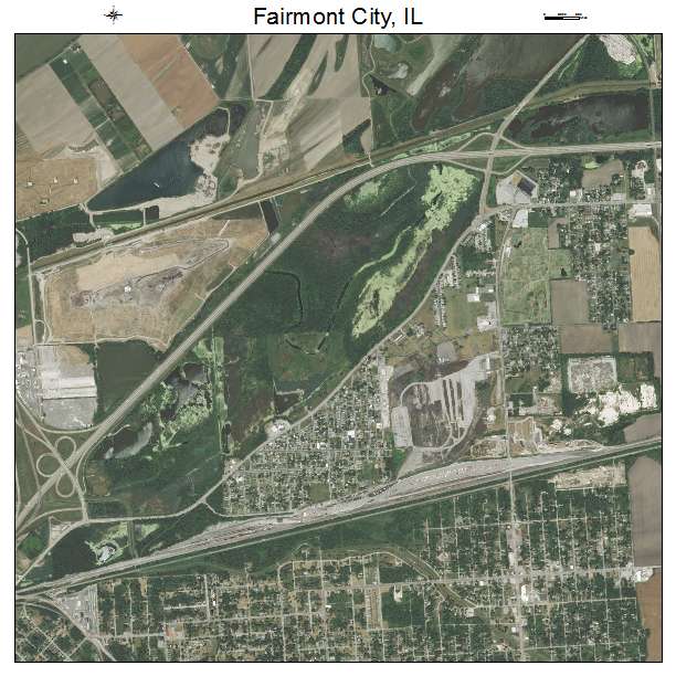 Fairmont City, IL air photo map