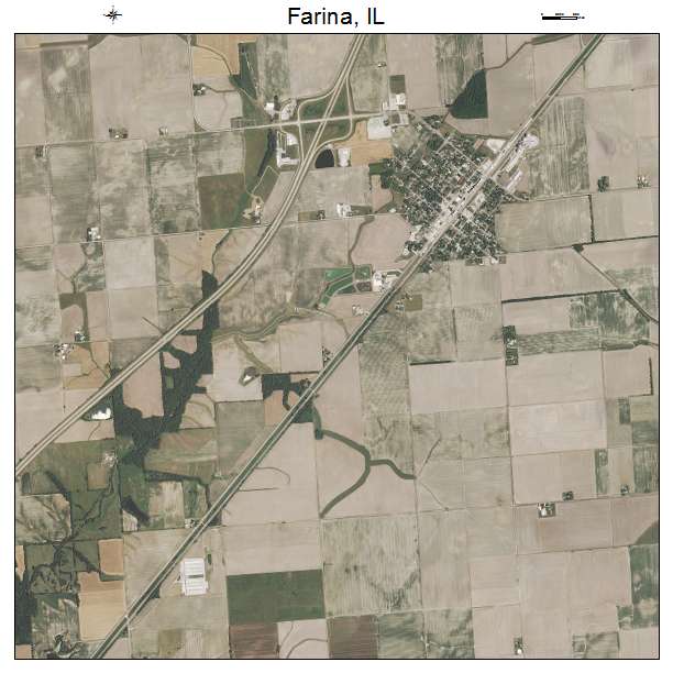 Farina, IL air photo map