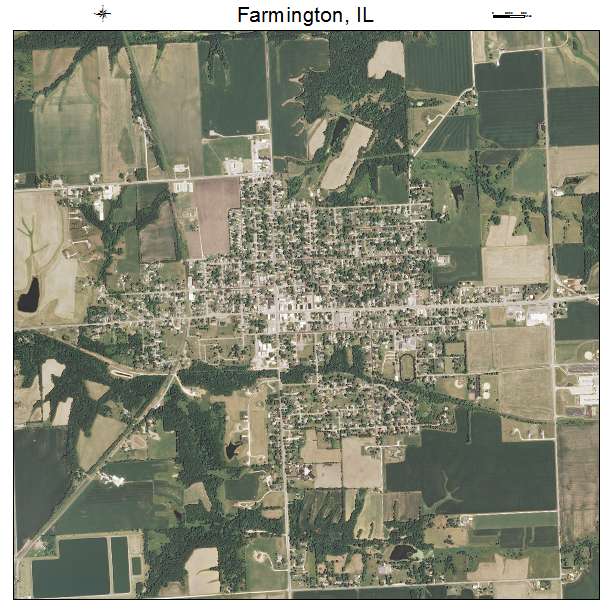 Farmington, IL air photo map