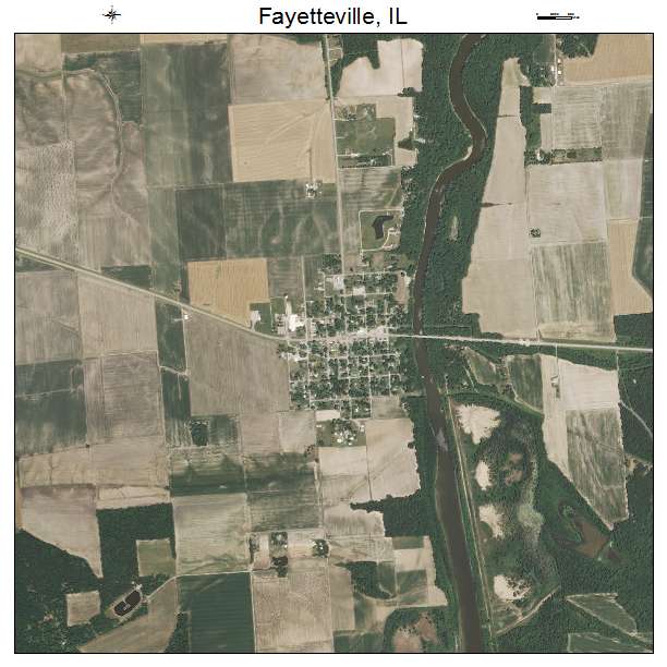 Fayetteville, IL air photo map