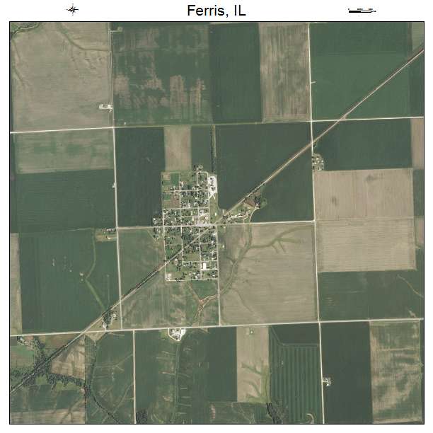 Ferris, IL air photo map