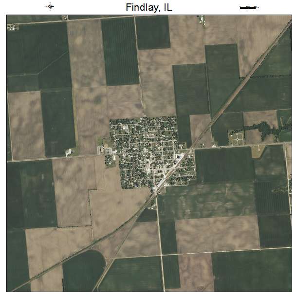Findlay, IL air photo map