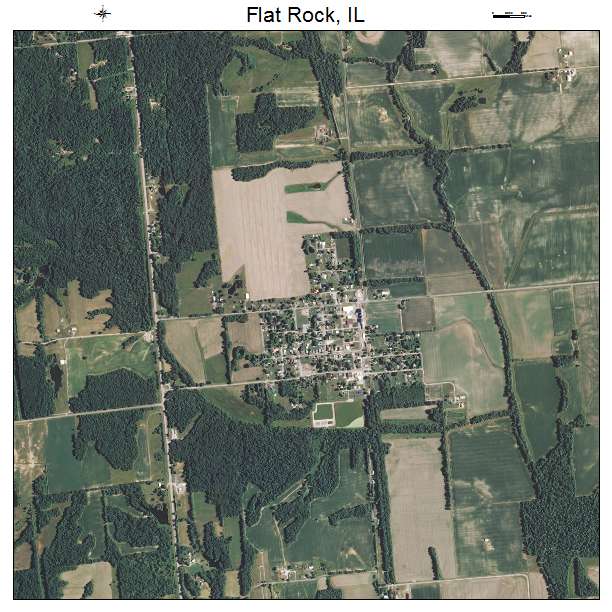 Flat Rock, IL air photo map