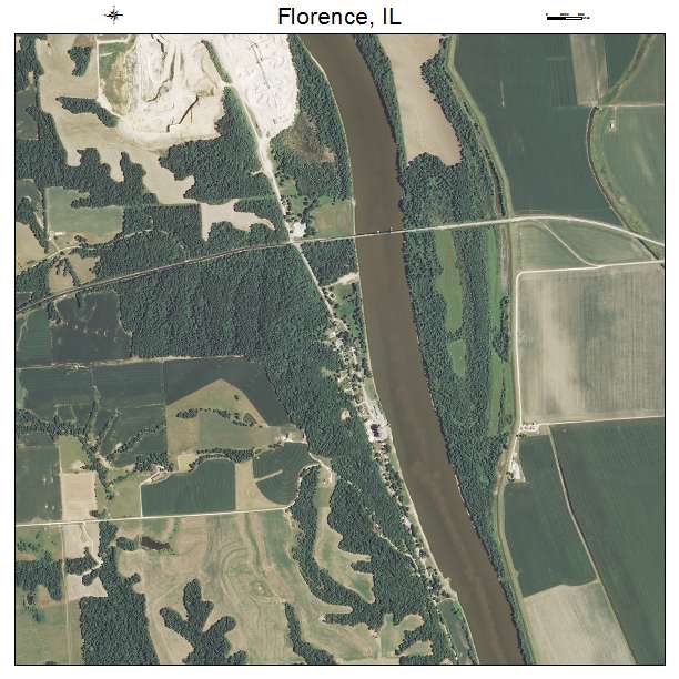 Florence, IL air photo map