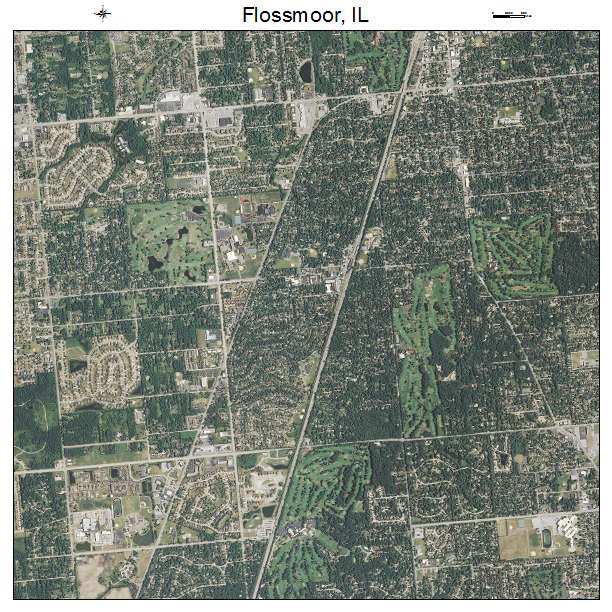 Flossmoor, IL air photo map