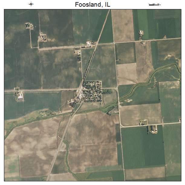 Foosland, IL air photo map