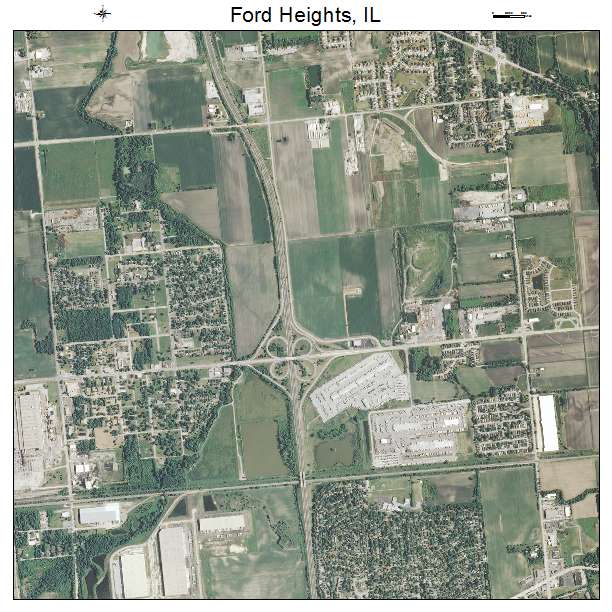 Ford Heights, IL air photo map