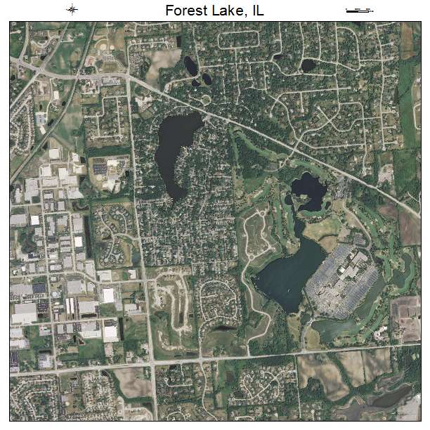Forest Lake, IL air photo map